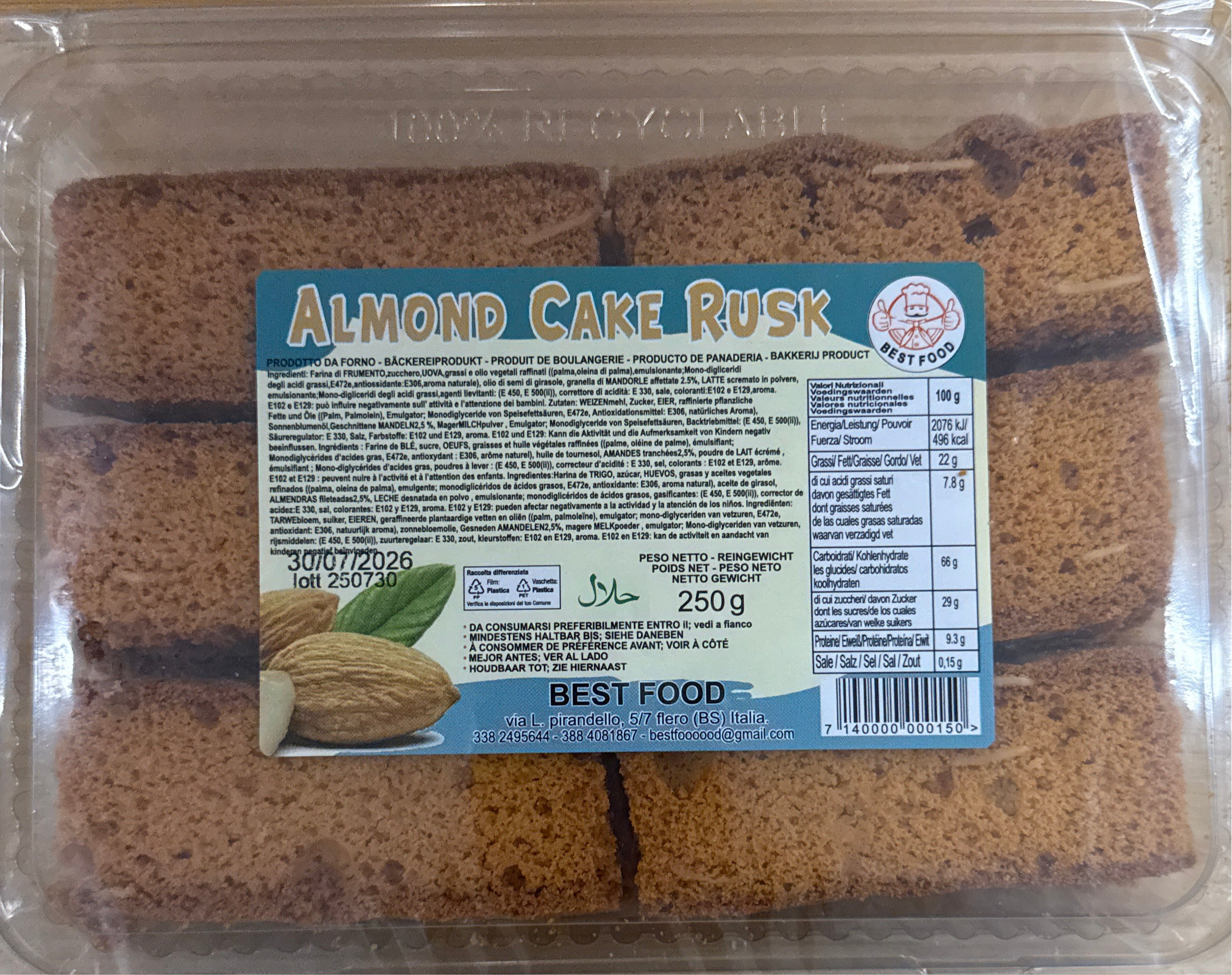 Almond cake rusk 250g