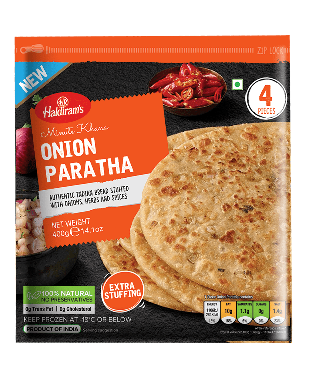 Haldiram onion paratha