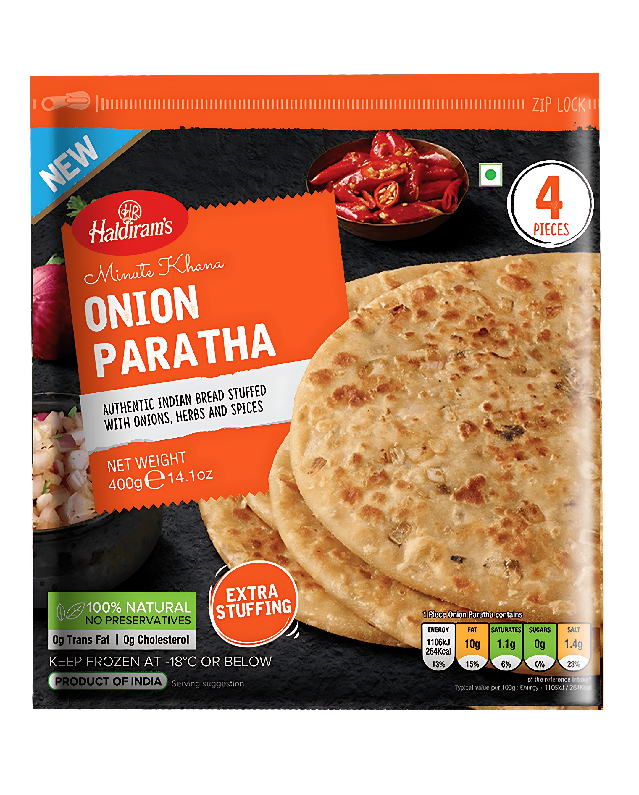 Haldiram onion paratha