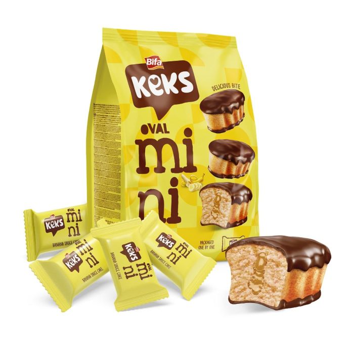 BIFA KEKS MINI OVAL CAKE WITH BANANA SAUCE