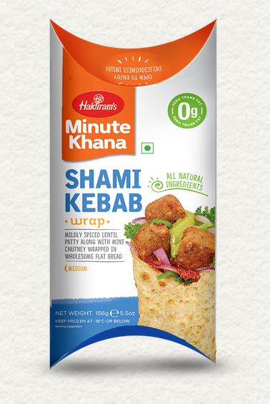 Haldiram shami kebab wrap