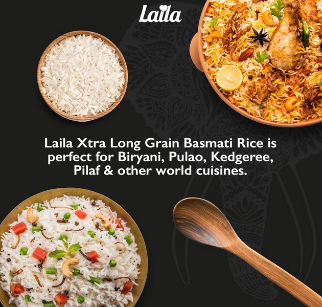 Laila Xtra Long Basmati Rice, 2kg