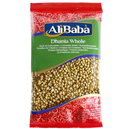 DHANIA WHOLE CORIANDER  ALI BABA 100G