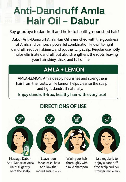 Dabur AMLA Anti Dandruff Hair Oil 200ml