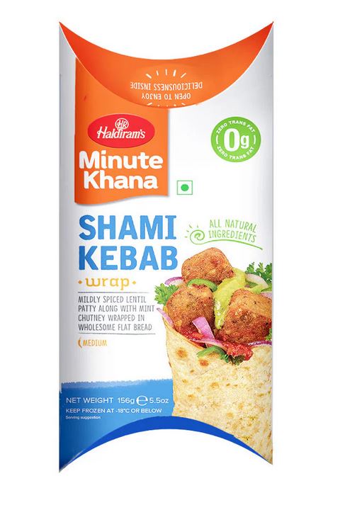 Haldiram shami kebab wrap